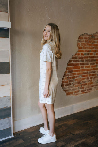 Kick Back Dress, White Sage