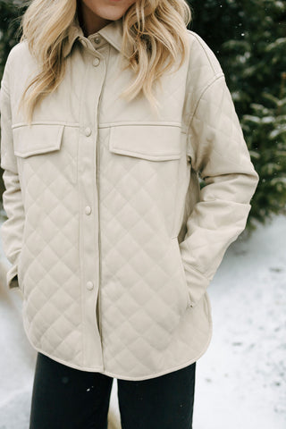 Quilted Jacket, Stone