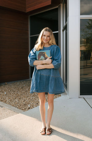 Denim Tiered Dress