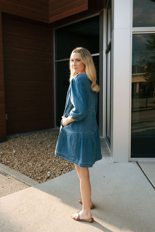 Denim Tiered Dress *final sale*