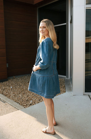 Denim Tiered Dress *final sale*