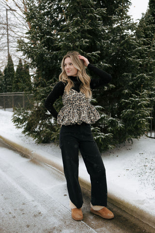 Leopard Bubble Top