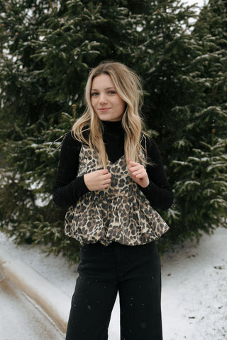 Leopard Bubble Top