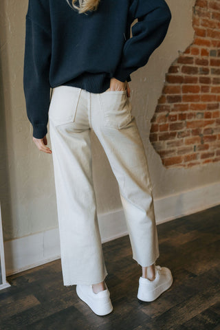 High Rise Utility, Sea Salt by Just Black Denim