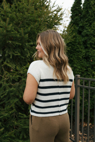 Stripe Sweater, Charcoal