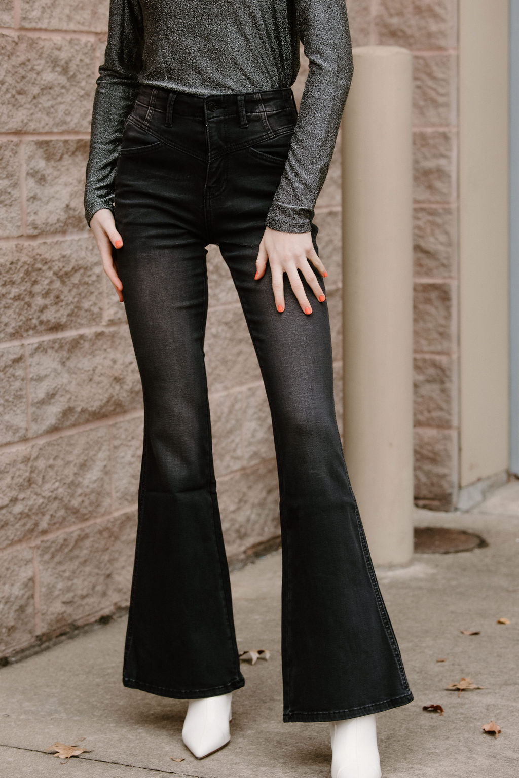 Black Flare Jeans - The Red Thread Boutique