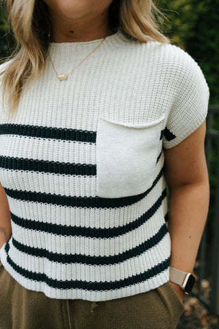 Stripe Sweater, Charcoal