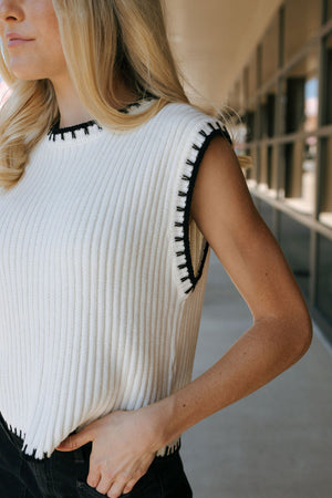 Sleeveless Contrast Top