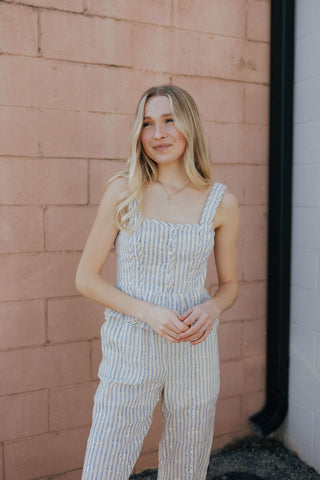 Eyelet Stripe Tank