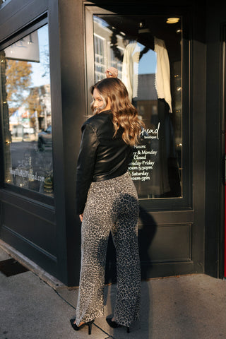 Faux Leather Jacket, Black