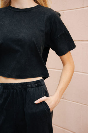 Sway Cropped Tee, Black by Z Supply