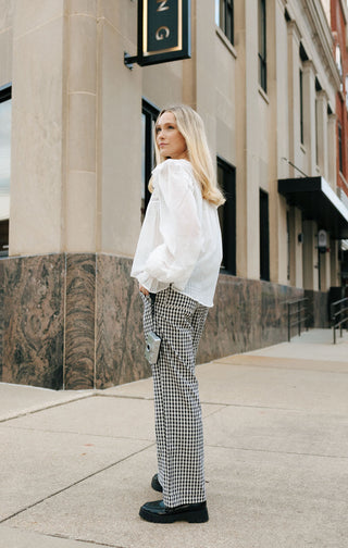 Ruffle Shoulder Top, Off White