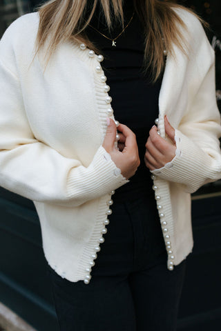 Pearl Trim Cardigan