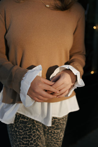 Combo Sweater, Camel