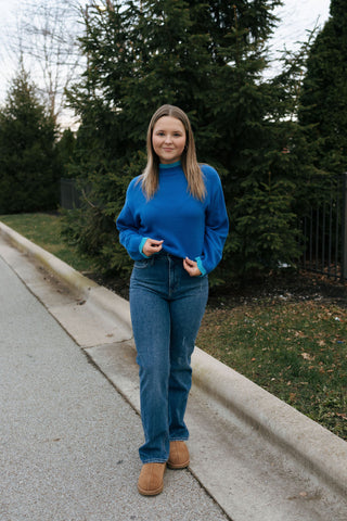 Blue Trim Sweater