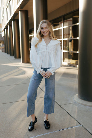 Peter Pan Blouse, White