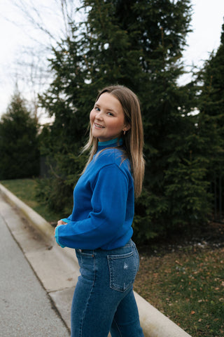 Blue Trim Sweater