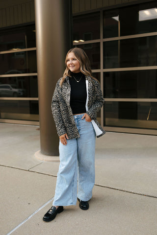 Leopard Button Up