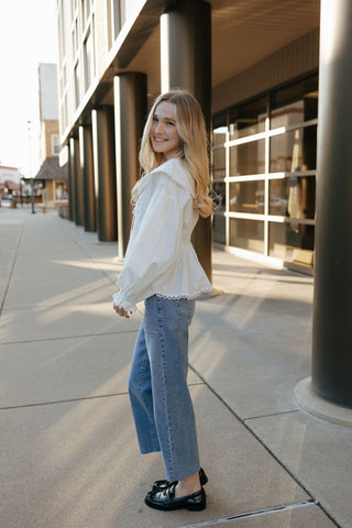 Peter Pan Blouse, White