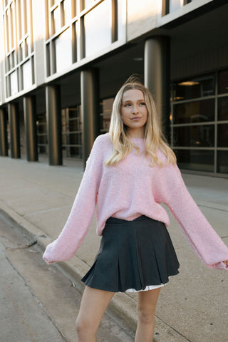 Pink Fuzzy Sweater