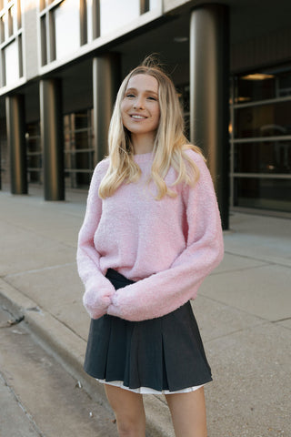 Pink Fuzzy Sweater