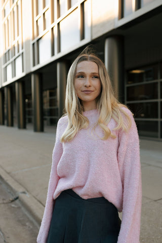 Pink Fuzzy Sweater