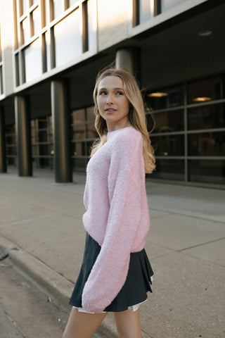 Pink Fuzzy Sweater