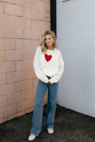 Chunky Heart Sweater