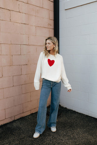 Chunky Heart Sweater