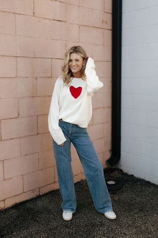 Chunky Heart Sweater