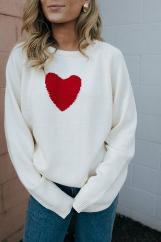 Chunky Heart Sweater