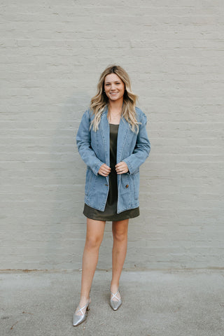 Oversized Denim Blazer