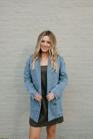 Oversized Denim Blazer