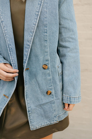 Oversized Denim Blazer