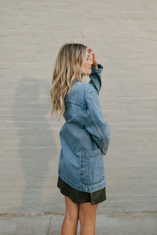 Oversized Denim Blazer