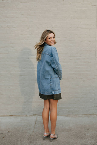 Oversized Denim Blazer