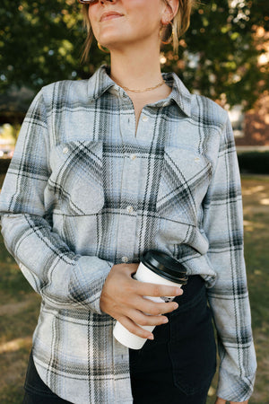 Lewis Shirt, Black Grey Plaid