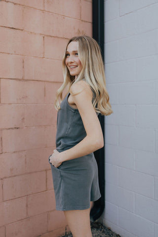 Joey Romper, Vintage Indigo