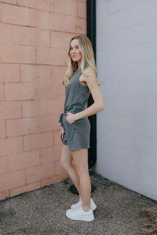 Joey Romper, Vintage Indigo