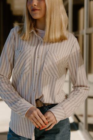 Lewis Shirt, Blush Stripe