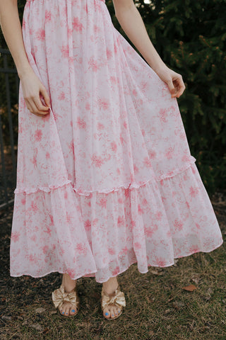 Floral Sweetheart Dress, Pink