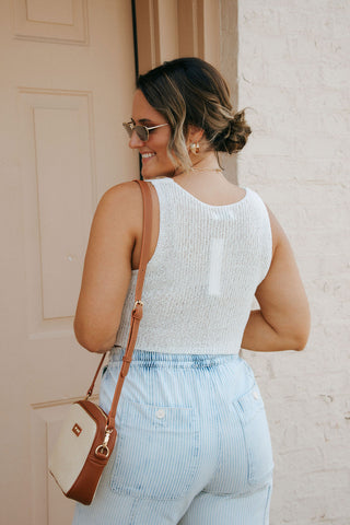 Crochet Vest, Ivory