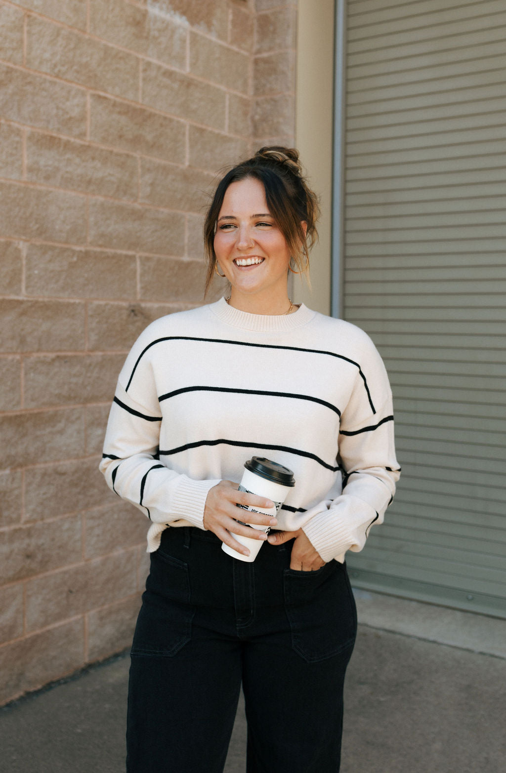 Stripe Sweater, Oatmeal