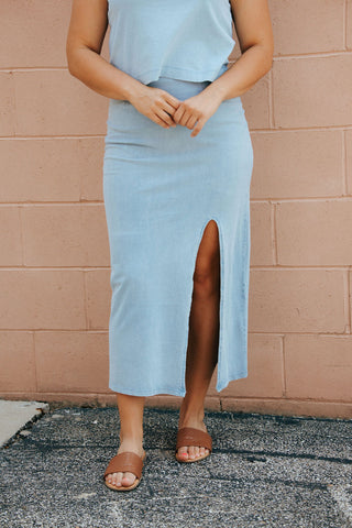 Shilo Denim Skirt Washed Indigo by Z Supply *final sale