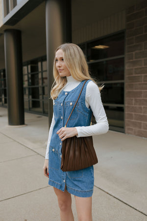 Button Sleeveless Denim Dress