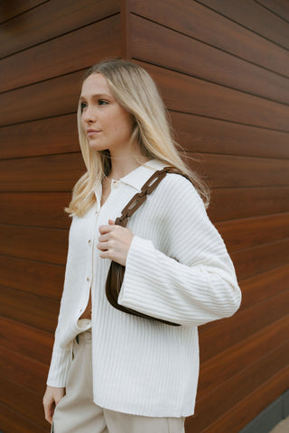 Button Up Ribbed Sweater