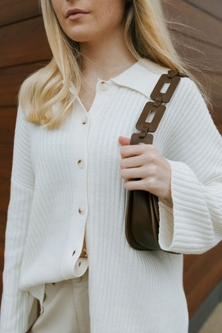 Button Up Ribbed Sweater