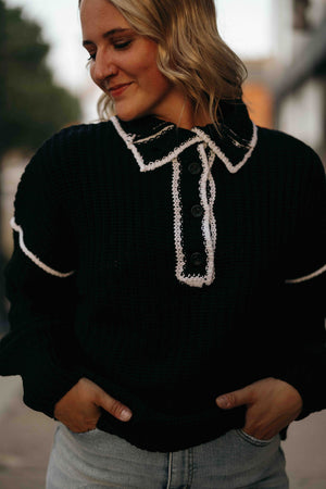 Collared Contrast Sweater