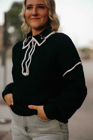 Collared Contrast Sweater