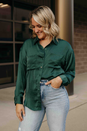 Oversized Button Up, Green